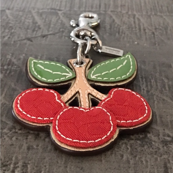 Coach Vintage Cherry Bag Charm Key Chain - Picture 10 of 16